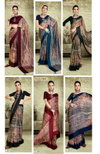Nesta Vol 3 By Vallabhi Floral Printed Brasso Saree Suppliers In India